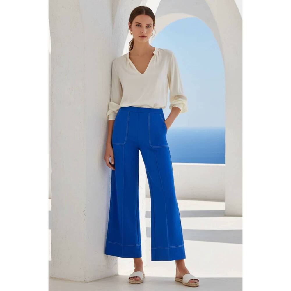 NEW VILAGALLO wide leg trousers in blue